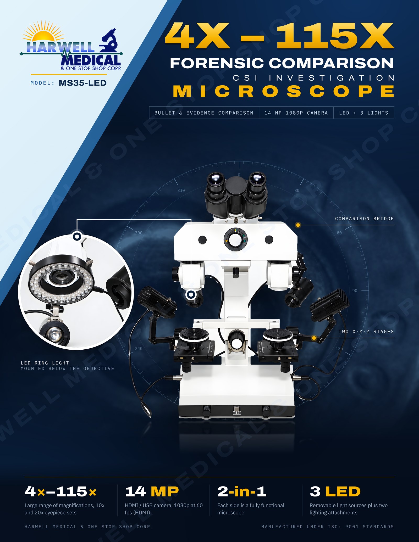 MS35-LED Forensic Comparison Microscope Brochure Page 01
