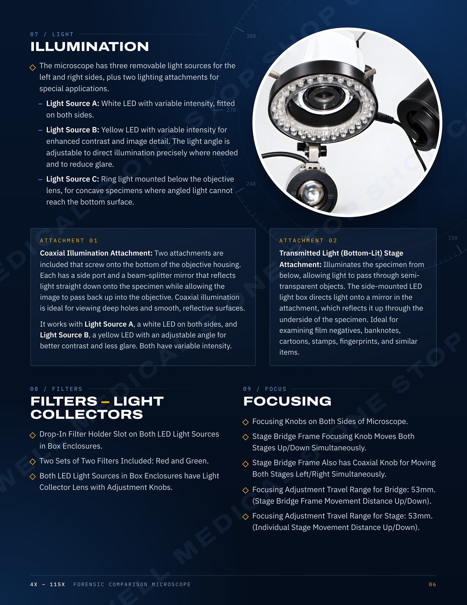 MS35-LED Forensic Comparison Microscope Brochure Page 06